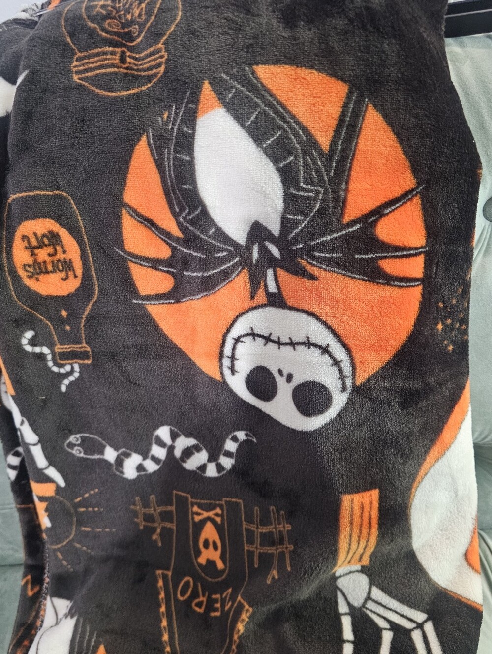 Disney Nightmare Before Christmas Jack Skellington Plush Throw Blanket NWT 50x70 - Picture 5 of 6